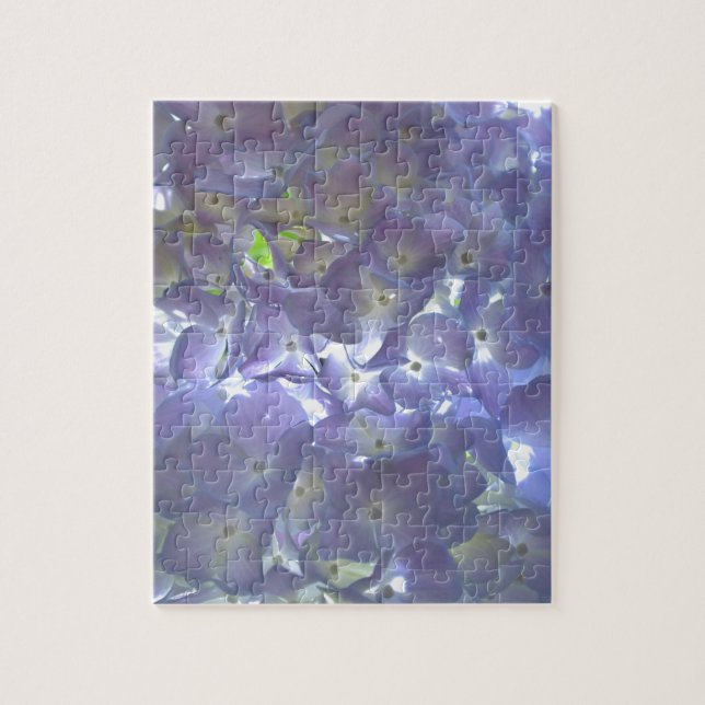 Elegant soft light purple floral purple hydrangeas jigsaw puzzle (Vertical)