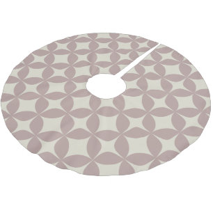 Elegant Soft Mauve Geometric Cozy Understated Chic Brushed Polyester Tree Skirt