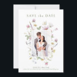 Elegant Soft Pastel Wildflower Botanical Wedding Save The Date<br><div class="desc">Elegant  save the date card featuring a beautiful watercolor wildflower frame in soft pastels. Perfect for a romantic,  nature-inspired celebration or garden-themed wedding. For customization or additional products featuring this design,  please feel free to contact me.</div>