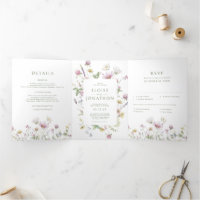 Elegant Soft Pastel Wildflower Botanical Wedding