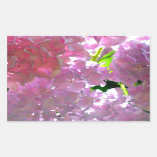 Elegant soft pink florals pink hydrangeas roses sticker