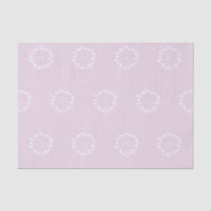Elegant Soft Pink Merry Christmas Holly Wreath Tissue Paper