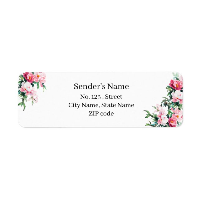 Elegant Soft Pink Peony & Sage Green  (Front)
