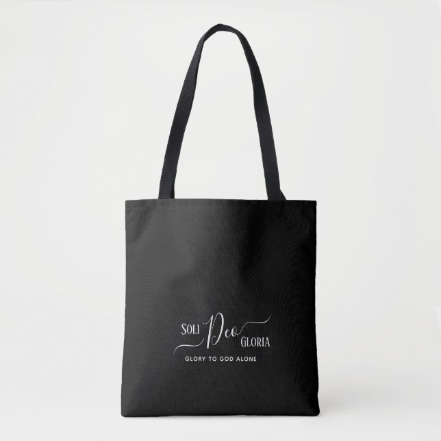 Elegant SOLI DEO GLORIA Personalized  Tote Bag (Front)