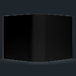 Elegant Solid Black Binder<br><div class="desc">🖤 Black Black is the color resulting from the complete absorption of visible light, making it the darkest shade. In light, it represents the absence of all color. In pigment, it is the combination of all colors, blended until no individual hue remains. Cultural & Psychological Meaning: Symbolism: Often associated with...</div>