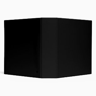 Elegant Solid Black Binder