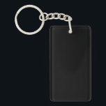 Elegant Solid Black Keychain<br><div class="desc">🖤 Black Black is the color resulting from the complete absorption of visible light, making it the darkest shade. In light, it represents the absence of all color. In pigment, it is the combination of all colors, blended until no individual hue remains. Cultural & Psychological Meaning: Symbolism: Often associated with...</div>