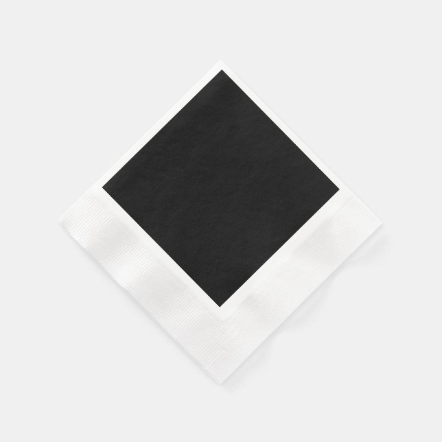 Elegant Solid Black Napkin (Corner)