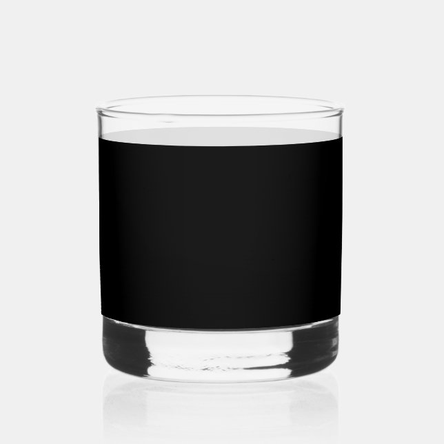 Elegant Solid Black Whiskey Glass (Front)