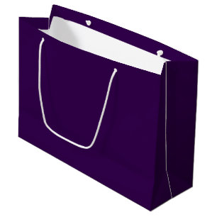Elegant Solid Dark Purple Large Gift Bag