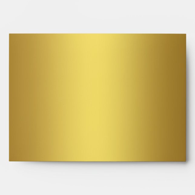 Elegant Solid Gold Linen Envelope (Front)