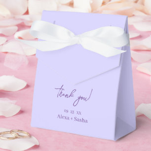 Elegant Solid Purple Lavender Favor Box