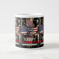 Elegant Solidarity worker Labour Day with USA flag
