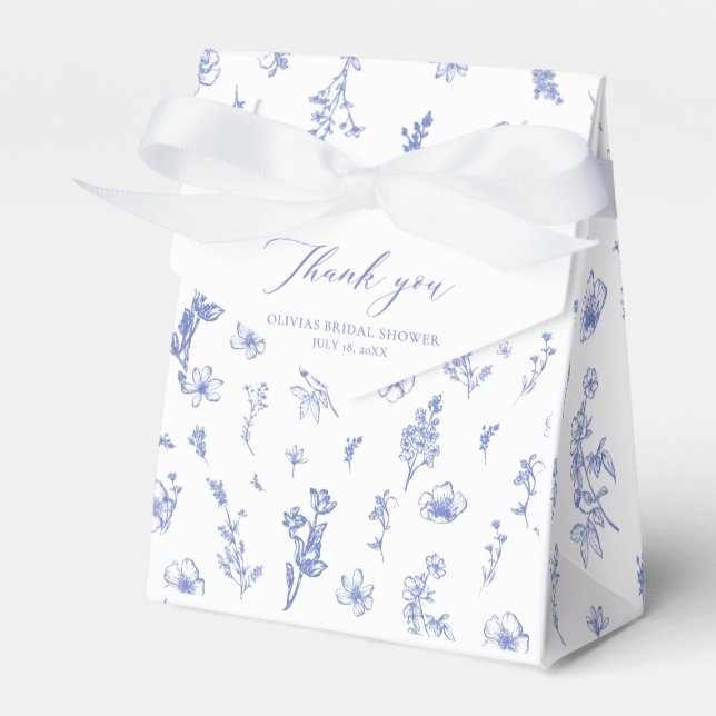 Elegant Something Blue Before I do Bridal Shower Favor Box (Front Side)