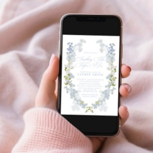 Elegant Something Blue Before I Do Bridal Shower Invitation