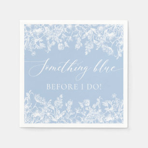 Elegant Something Blue Before I do Bridal Shower Napkin