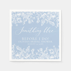 Elegant Something Blue Before I do Bridal Shower Napkin