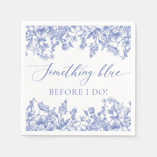 Elegant Something Blue Before I do Bridal Shower Napkin