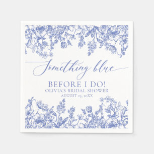 Elegant Something Blue Before I do Bridal Shower Napkin