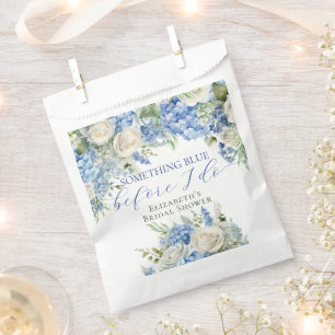 Elegant Something Blue Hydrangea Bridal Shower Favour Bag