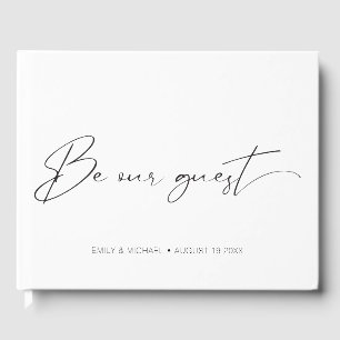 Elegant Sophisticated Calligraphy Wedding Guest Book