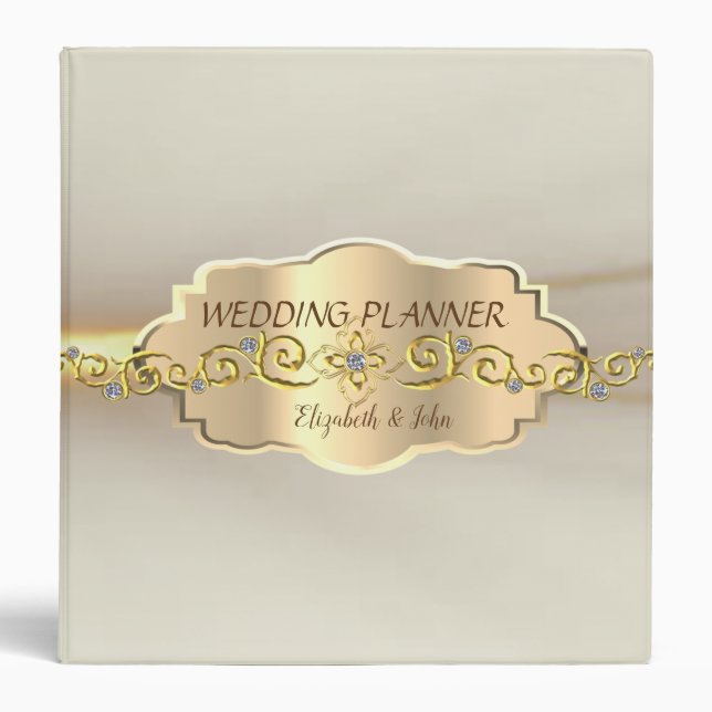 Elegant Sophisticated,Chic ,Gold Frame Binder (Front)