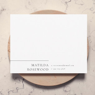 Elegant Sophisticated Classic Minimalist White Card
