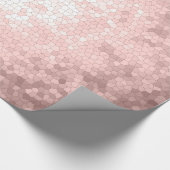 elegant sophisticated girly rose gold pattern wrapping paper (Corner)