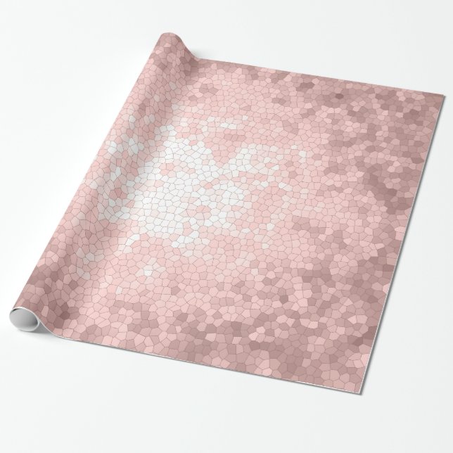 elegant sophisticated girly rose gold pattern wrapping paper (Unrolled)