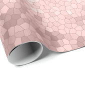 elegant sophisticated girly rose gold pattern wrapping paper (Roll Corner)