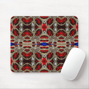 elegant sophisticated gold ruby red burgundy mouse pad
