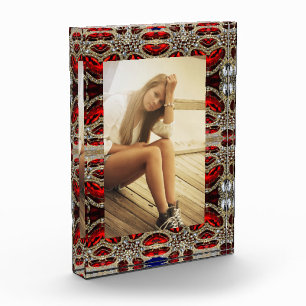 elegant sophisticated gold ruby red burgundy  photo block