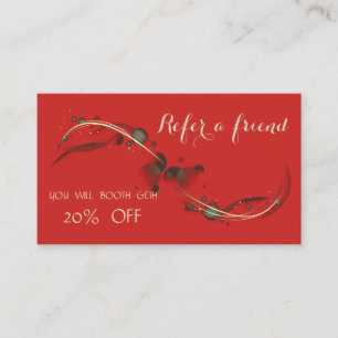 Elegant Sophisticated Luxury,Red Referral Card