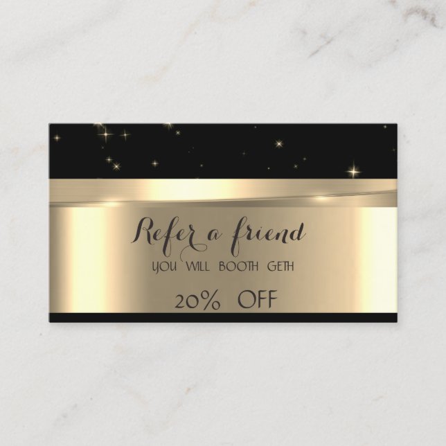 Elegant Sophisticated Luxury Referral Card (Front)