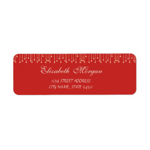 Elegant Sophisticated Red Address