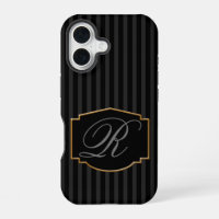 Elegant, Sophisticated Striped Monogram