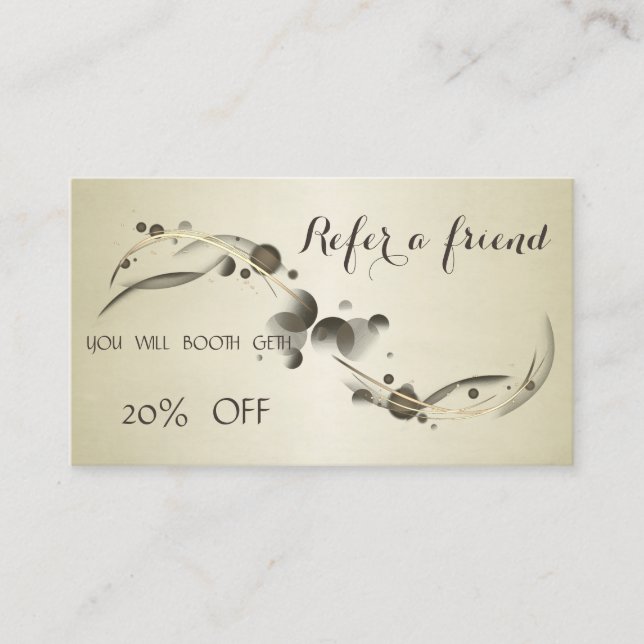 Elegant Sophisticated Stylish Referral Card (Front)