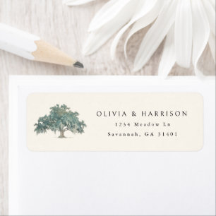 Elegant Southern Oak Tree Adresse personnalisée