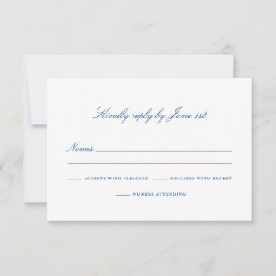Elegant Southport Number Attending RSVP Card