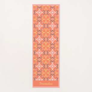 Elegant Southwest Pink Peach Design Yoga Namaste Yoga Mat