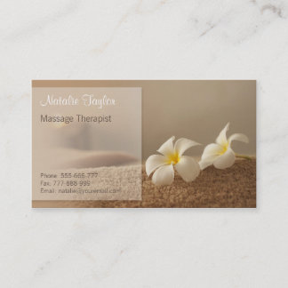 Elegant Spa and Wellness Therapist Business Cards
