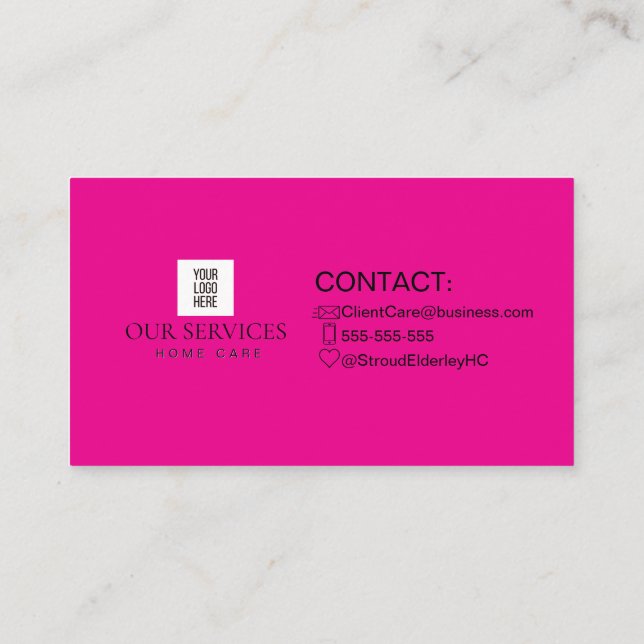 Elegant Spa Services Business Card | Custom Logo (Back)