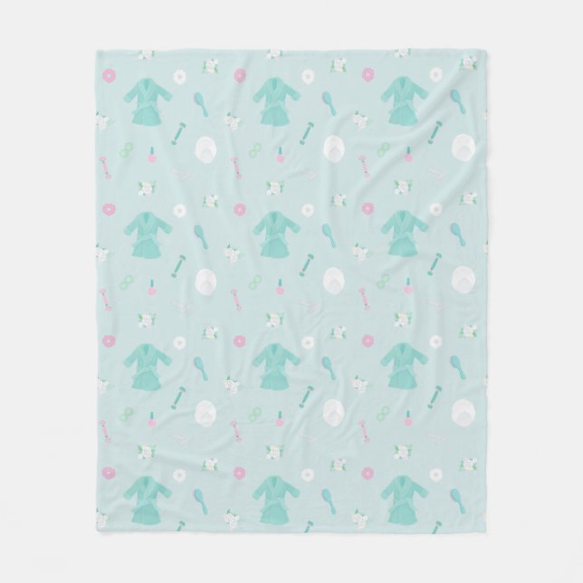 Elegant Spa things with roses design  Fleece Blanket (Front)