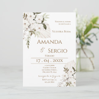 Elegant Spanish Wedding Invitation