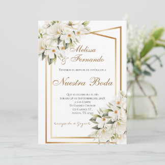 Elegant Spanish Wedding Invitation