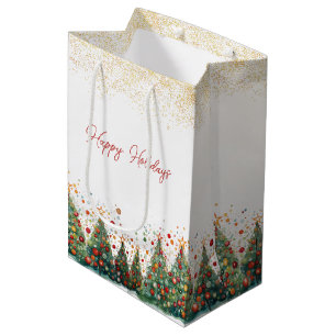 Elegant Sparkle Christmas Tree Gift Bag