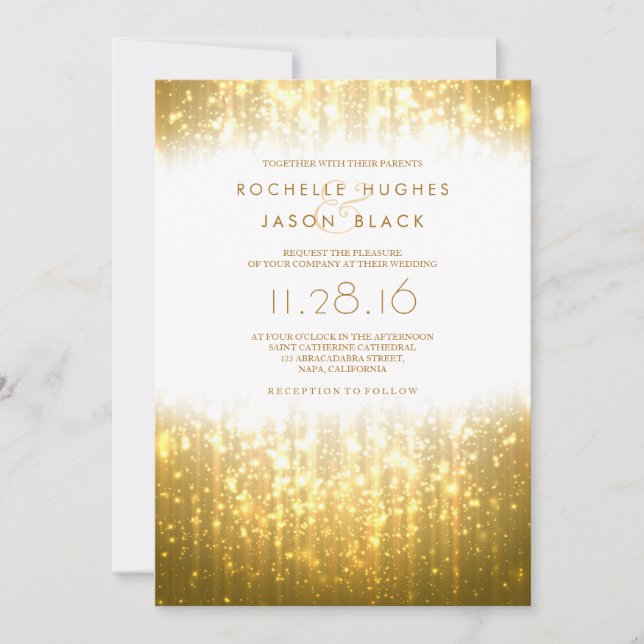 Elegant Sparkle Invitation (Front)