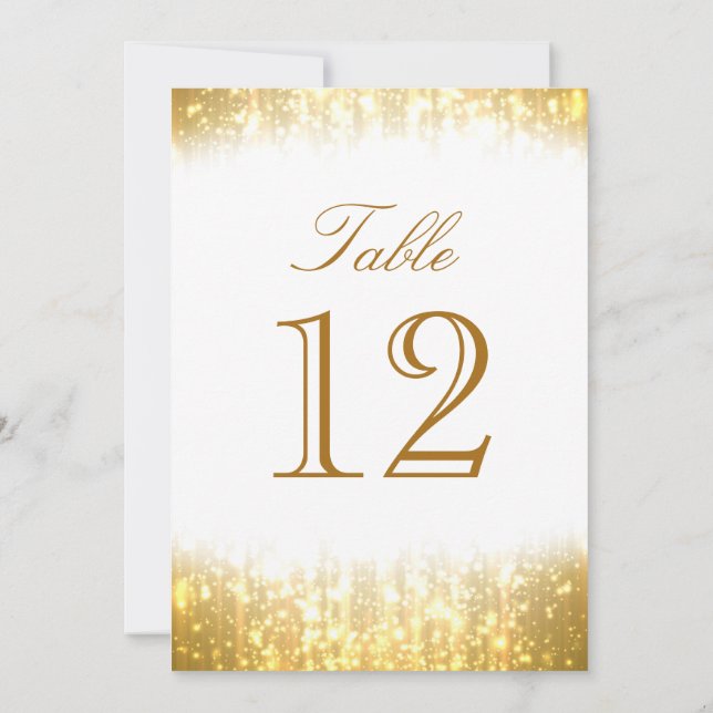 Elegant Sparkle Table Number (Back)