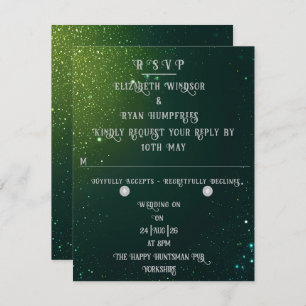Elegant Sparkle Wedding  RSVP Card