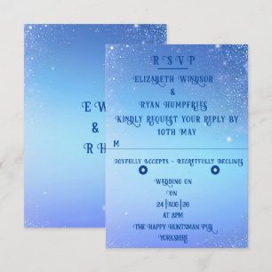 Elegant Sparkle Wedding  RSVP Card